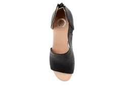 Journee Collection Womens Aretha Wedge Sandal - Black -Deals Viva Stride Store US 01 102152 05