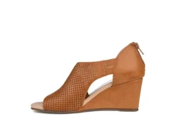 Journee Collection Womens Aretha Wedge Sandal - Cognac -Deals Viva Stride Store US 01 102153 03