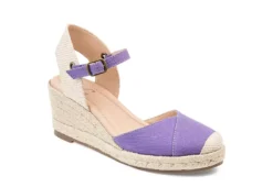Journee Collection Womens Ashlyn Wedge Sandal - Purple