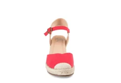 Journee Collection Womens Ashlyn Wedge Sandal - Red -Deals Viva Stride Store US 01 102164 02