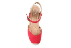 Journee Collection Womens Ashlyn Wedge Sandal - Red -Deals Viva Stride Store US 01 102164 05