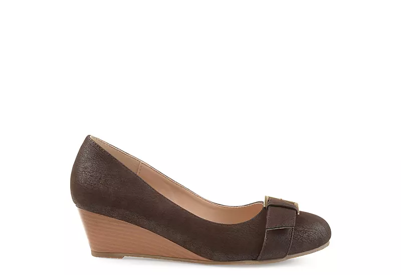 Journee Collection Womens Graysn Wedge Pump - Brown 2 Journee Collection Womens Graysn Wedge Pump - Brown - Image 2