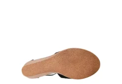 Journee Collection Womens Kedzie Wedge Sandal - Black -Deals Viva Stride Store US 01 102265 06