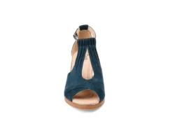 Journee Collection Womens Kedzie Wedge Sandal - Blue -Deals Viva Stride Store US 01 102266 02