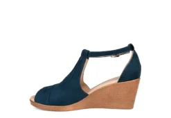 Journee Collection Womens Kedzie Wedge Sandal - Blue -Deals Viva Stride Store US 01 102266 03