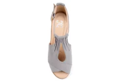 Journee Collection Womens Kedzie Wedge Sandal - Grey -Deals Viva Stride Store US 01 102267 05