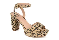 Journee Collection Womens Nairri Platform Sandal - Leopard