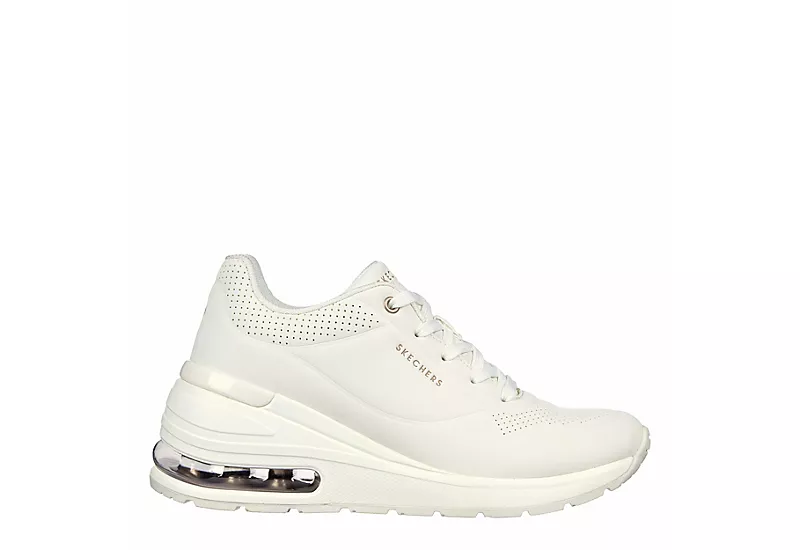 Skechers Womens Million Air Elevated Air Sneaker - White 2 Skechers Womens Million Air Elevated Air Sneaker - White - Image 2