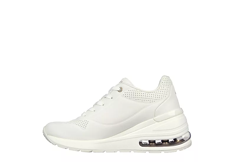 Skechers Womens Million Air Elevated Air Sneaker - White 3 Skechers Womens Million Air Elevated Air Sneaker - White - Image 3