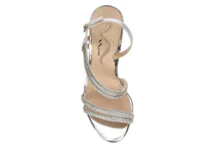 N By Nina Womens Sabetha Sandal - Silver -Deals Viva Stride Store US 01 107407 05