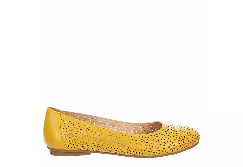 Mootsies Tootsies Womens Belva Flat - Yellow 2 Mootsies Tootsies Womens Belva Flat - Yellow - Image 2