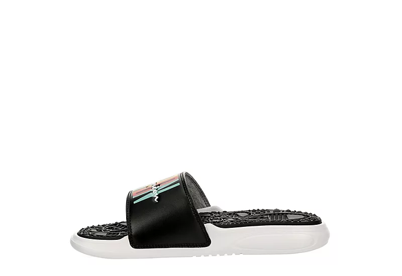 Champion Womens Foundation Pastel Block Slide Sandal - Black 4 Champion Womens Foundation Pastel Block Slide Sandal - Black - Image 4