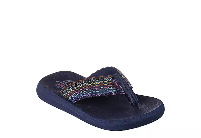 Skechers Womens Asana Flip Flop Sandal - Navy 1 Skechers Womens Asana Flip Flop Sandal - Navy