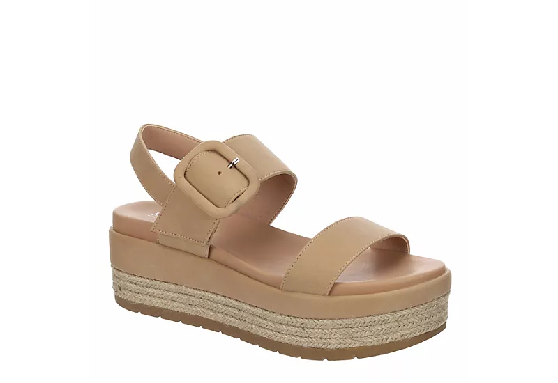 Michael By Michael Shannon Womens Kira Platform Sandal - Beige 1 Michael By Michael Shannon Womens Kira Platform Sandal - Beige