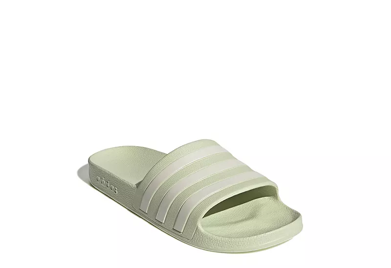 Adidas Womens Adilette Aqua Slide Sandal - Pale Green 1 Adidas Womens Adilette Aqua Slide Sandal - Pale Green