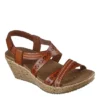 Skechers Womens Beverlee-delicate Glow Wedge Sandal - Cognac