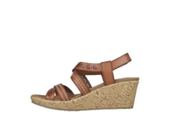 Skechers Womens Beverlee-delicate Glow Wedge Sandal - Cognac -Deals Viva Stride Store US 01 202852 02