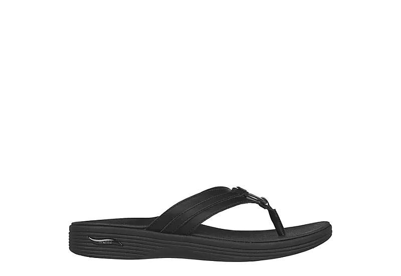 Skechers Womens Arch Fit Maui Sandal - Black 2 Skechers Womens Arch Fit Maui Sandal - Black - Image 2