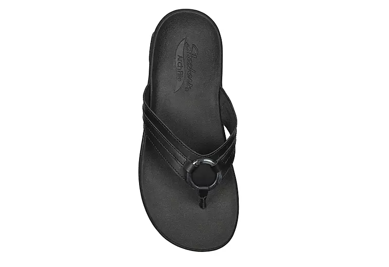 Skechers Womens Arch Fit Maui Sandal - Black 4 Skechers Womens Arch Fit Maui Sandal - Black - Image 4