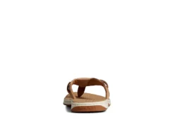 Sperry Womens Seafish Chambray Stripes Flip Flop Sandal - Tan -Deals Viva Stride Store US 01 203195 02