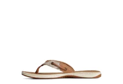 Sperry Womens Seafish Chambray Stripes Flip Flop Sandal - Tan -Deals Viva Stride Store US 01 203195 03