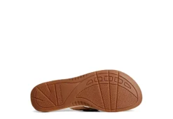 Sperry Womens Seafish Chambray Stripes Flip Flop Sandal - Tan -Deals Viva Stride Store US 01 203195 05