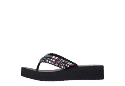 Skechers Womens Lovely Oasis Flip Flop Sandal - Black -Deals Viva Stride Store US 01 203267 02