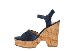Michael By Michael Shannon Womens Maria Wedge Sandal - Denim -Deals Viva Stride Store US 01 203328 03