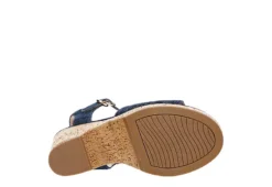 Michael By Michael Shannon Womens Maria Wedge Sandal - Denim -Deals Viva Stride Store US 01 203328 06