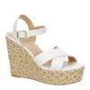 Michael By Michael Shannon Womens Luna Wedge Sandal - White