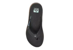 Reef Womens Santa Ana Flip Flop Sandal - Black -Deals Viva Stride Store US 01 203343 02