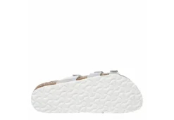 Birkenstock Womens Franca Vegan Footbed Sandal - Silver -Deals Viva Stride Store US 01 203366 06