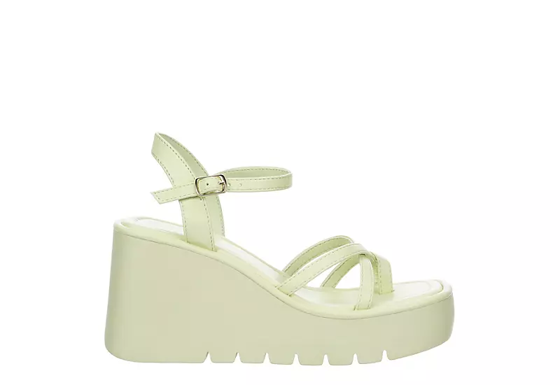 Madden Girl Womens Vaultt Wedge Sandal - Pale Green 2 Madden Girl Womens Vaultt Wedge Sandal - Pale Green - Image 2