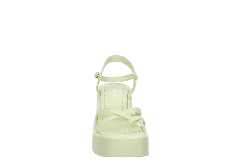 Madden Girl Womens Vaultt Wedge Sandal - Pale Green 3 Madden Girl Womens Vaultt Wedge Sandal - Pale Green - Image 3