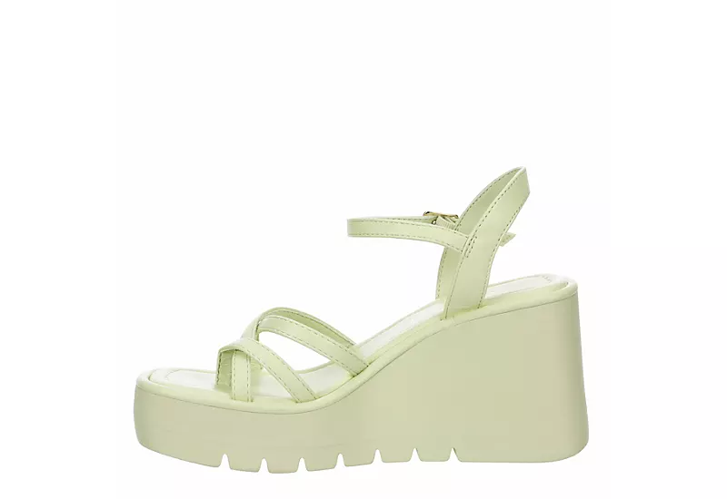 Madden Girl Womens Vaultt Wedge Sandal - Pale Green 4 Madden Girl Womens Vaultt Wedge Sandal - Pale Green - Image 4