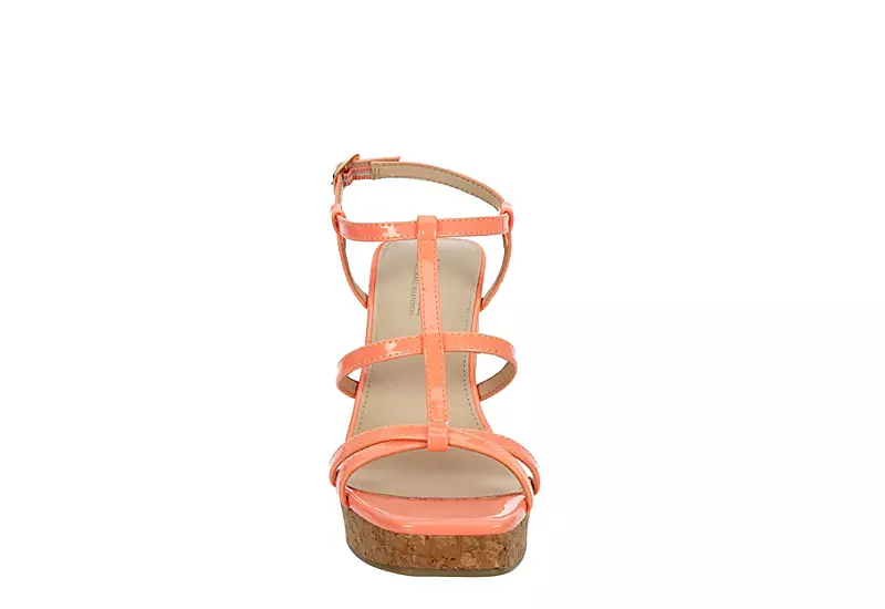 Michael By Michael Shannon Womens Natalia Wedge Sandal - Coral 3 Michael By Michael Shannon Womens Natalia Wedge Sandal - Coral - Image 3