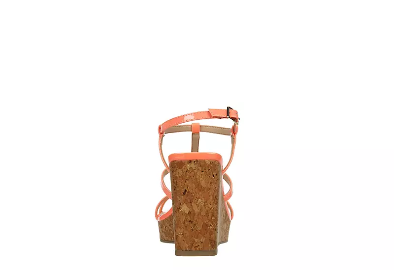 Michael By Michael Shannon Womens Natalia Wedge Sandal - Coral 5 Michael By Michael Shannon Womens Natalia Wedge Sandal - Coral - Image 5