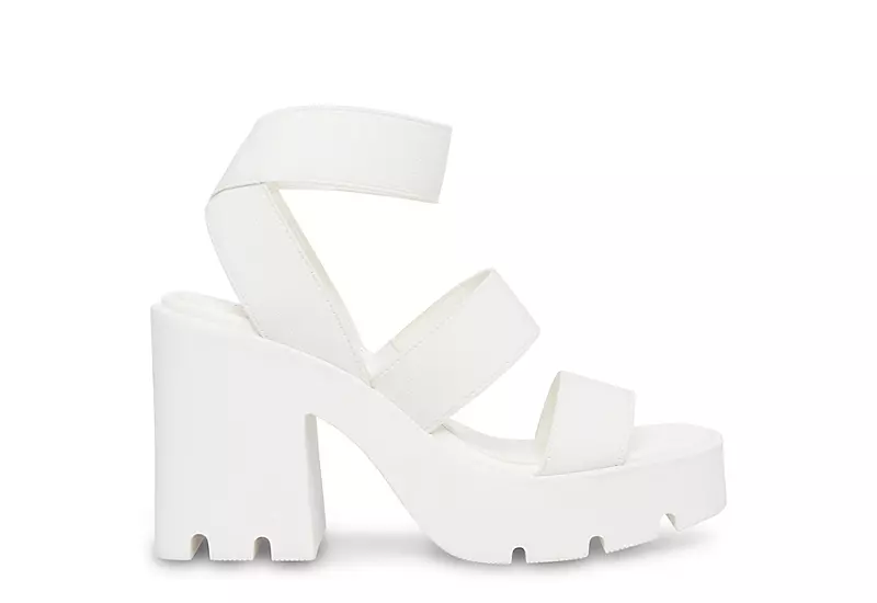 Madden Girl Womens Templee Platform Sandal - White 2 Madden Girl Womens Templee Platform Sandal - White - Image 2