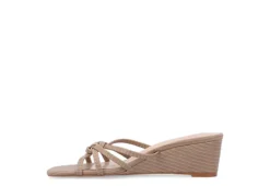 Journee Collection Womens Blayke Wedge Slip On Sandal - Taupe -Deals Viva Stride Store US 01 203694 03