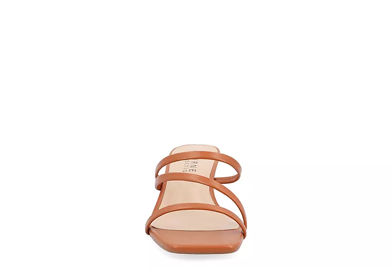 Journee Collection Womens Takarah Low Wedge Sandal - Brown 3 Journee Collection Womens Takarah Low Wedge Sandal - Brown - Image 3