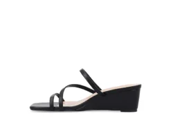 Journee Collection Womens Takarah Wedge Slip On Sandal - Black -Deals Viva Stride Store US 01 203888 03
