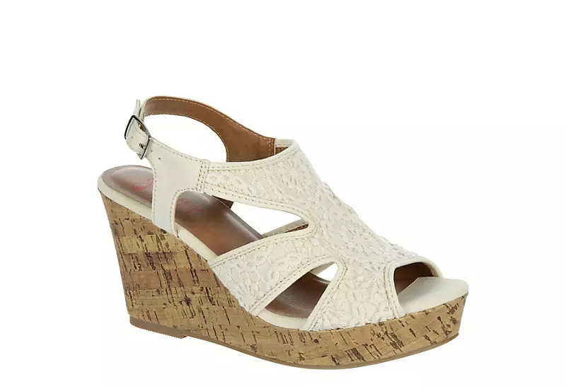Jellypop Womens Lisbon Wedge Sandal - Natural 1 Jellypop Womens Lisbon Wedge Sandal - Natural