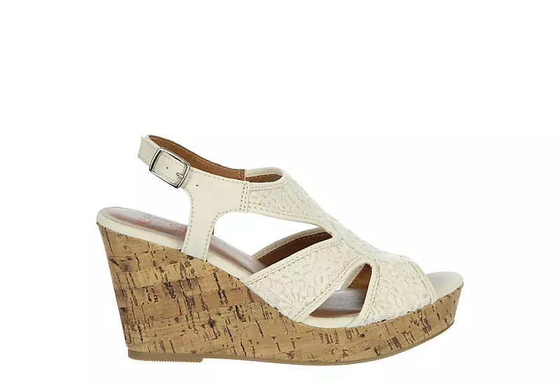 Jellypop Womens Lisbon Wedge Sandal - Natural 2 Jellypop Womens Lisbon Wedge Sandal - Natural - Image 2