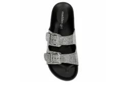 Madden Girl Womens Teddy Footbed Slide Sandal - Black -Deals Viva Stride Store US 01 250030 05