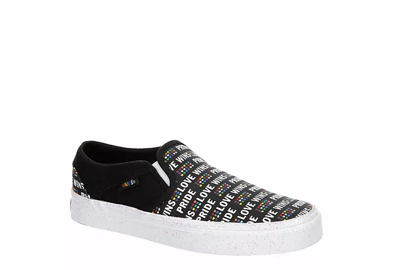 Vans Womens Asher Slip On Sneaker - Black 1 Vans Womens Asher Slip On Sneaker - Black