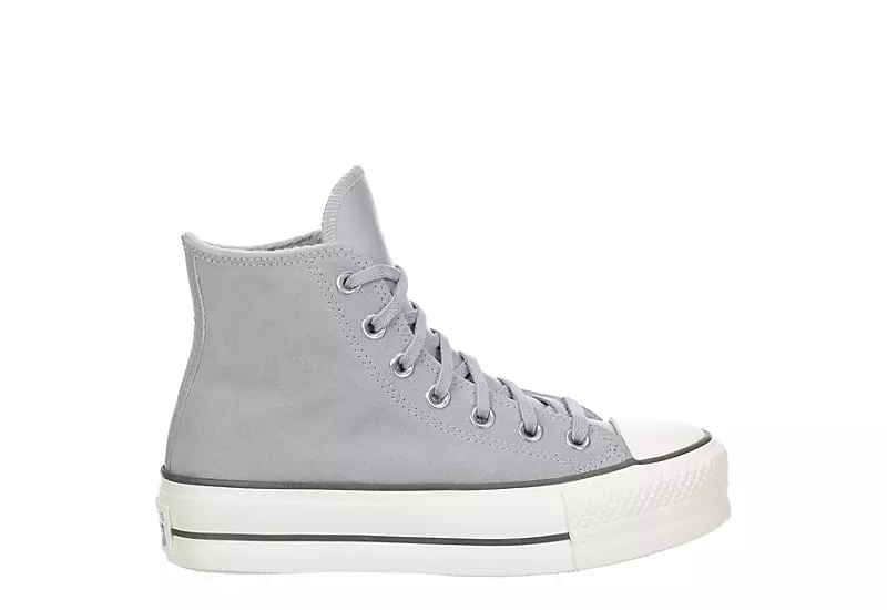 Converse Womens Chuck Taylor All Star High Top Platform Sneaker - Pale Grey 2 Converse Womens Chuck Taylor All Star High Top Platform Sneaker - Pale Grey - Image 2