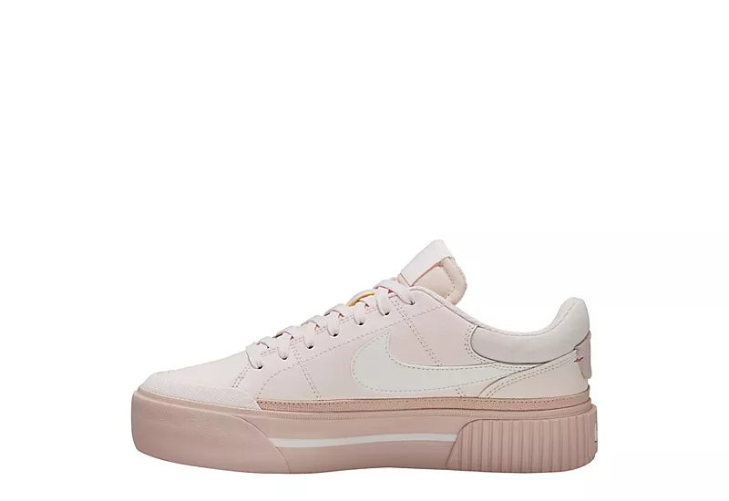 Nike Womens Court Legacy Lift Sneaker - Pale Pink 3 Nike Womens Court Legacy Lift Sneaker - Pale Pink - Image 3