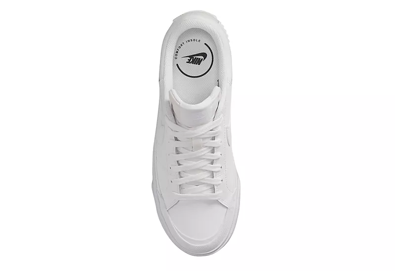 Nike Womens Court Legacy Lift Sneaker - White 4 Nike Womens Court Legacy Lift Sneaker - White - Image 4
