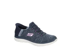 Skechers Womens Summits Slip-ins Running Shoe - Navy