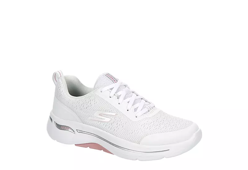 Skechers Womens Arch Fit Lace Up Sneaker - White 1 Skechers Womens Arch Fit Lace Up Sneaker - White